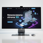 Strona internetowa z elementami 3D nowoczesne technologie
