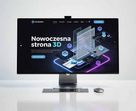 Strona internetowa z elementami 3D nowoczesne technologie
